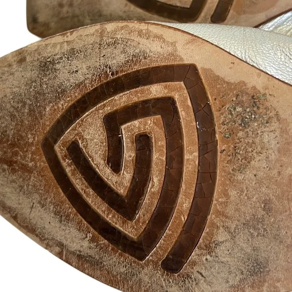 ATTILIO GIUSTI LEOMBRUNI AGL silver genuine leather ballet flat 41 11 - Picture 8 of 10